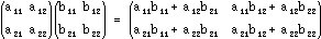 2x2 Matrix Multiplication Calculator