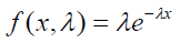 exponential distribution Formula