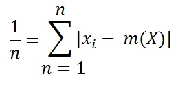 MAD Mean Absolute Deviation Formula